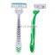 3 Blades Men Disposable Razor Pivoting Blade Head Comfortable Beard Cut Blade With Lubricant Strip Factory Wholesale LY3-04W