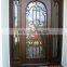 house antique main gates double water cube glass metal frame sidelights design security wrought iron front doors for sale