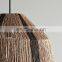 Natural Material Jute Lampshade Stripe Rope Nature Straw Pendant Light Decor Home Vietnam Supplier