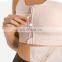 Customized Sexy Zip Front Shockproof Gym Yoga Bra Longline High Impact Fitness Sports Wear Workout Training Bra Top For Women