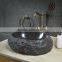 High Quality Bathroom Natural Black Granite Round Sink Design