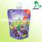 Laminated plastic bag stand up spout pouch for liquid package