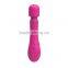 2016 Newest full silicone surface USB magnet charging wireless rotation vibrator, best sex toy magic wand massager on sale