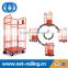 Industrial storage three side roll container
