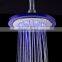 Glass LED Bathrom Round Shower Head Holder