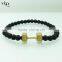 China Manufacturer Fashion Men Bead Bracelet, High Quality 316l Stainless Steel Bracelet, Custom Dumbell Bracelet