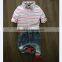 2015 Cute little boy clothes top and pants 2pcs baby boy outfit sets baby clothing sets