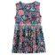 2016 summer new fashion kids clothes baby girl sleeveless floral dress with cheap price