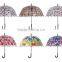 23" umbrella type poe pvc plastic transparent print Dome Fashion Umbrella