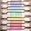 Chevron Wooden Dessert Forks