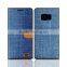 Shenzhen KVQ factory exclusive design Luxury Jeans wallet case for Samsung galaxy S6 Active