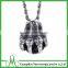 Fashion cheap pendant stainless steel eagle claw pendant with black bead necklace