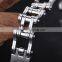 New silver stainless steel men jewelry fashion skull head biker chain bracelets 94g