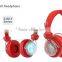 LED light Bluetooth headphone with FM and TF card play music function wireless headset