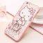 Cute Cartoon metal stand finger ring holder soft phone case for iphone6/6plus with 17style