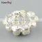 Fashion pearl rhinestone buttons 24mm wholesale WBK-1484