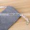 Fashion grey Suede Gift Packing Bag for Loose Diamonds,ring&jewel suede gift pouch