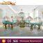 gold stainless steel MDF top LED wedding half moon banquet table                        
                                                Quality Choice