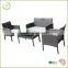 4pc iron frame and PE rattan garden sofa and chair set for sale
