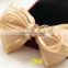 Golden chiffon elegant hair bow for girls