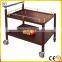 for hotel air restaurant yiyongjia with four wheel 2 layers wooden wine service liquor trolley international spirits                        
                                                Quality Choice