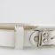 Women's Fashion 1inch metal studded leather belt with White leather in Chinese Factory