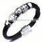 Ally Express Wholesale Bracelet Black Leather Lion Men Bracelet