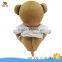 CE Standard Brown Teddy Bear Plush Toy With Embroidery Logo Custom Plush Teddy Bear With White T-shirt