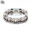 Wholesale 18mm heavy mens fancy stainless steel bike motorcycle pave chain link bracelet