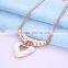 Hot Sale Tiny Austrian Crystal Parti-colour Curve Big Hollow Triangle Pendant Collar Statement Necklaces for Women Girls Jewelry