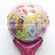 Wholesale 30*50cm shape 6 princess balloon kids stick balloon festa baby girl party decorations air balloon