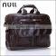 famous brand men brown vintage genuine leather messenger bag