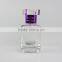 2016 pure glass rectangle perfume bottle with purple cap