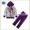 5-9y (FG4640) Nova export quality new design children jackets purple winter baby girls hoodies coats clothing sets