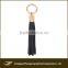 2016 new style black leather tassel keychain