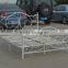 Modern and elegant metal double bed in white color