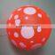 Vivid Color Inflatable Ball With White Dots Imprint, Light Orange Adertising Inflatable Ball