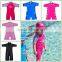 Kids Baby Girls Rash Guard SPF 50 Surf Swimsuit short sleeve S4413