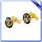 Promotional bronze gold soft enamel custom cufflinks
