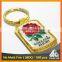 Promotional gold zinc alloy logo print souvenir giveaways custom keychain