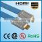Blue Color Zinc Alloy Shell 1.5m /2m /3m flat hdmi cable with ethernet.