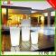PE plastic material LED round flowerpot/planter pot with RGB light glowing