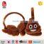 2016 new design hot sale plush emoji safety earmuff wholesale