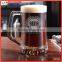 top quality glass beer mug with logo