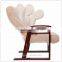 TDX-608-2 QVB HANGZHOU JIANDE TONGDA LINEN FABRIC SEAT AND BIRCH WOOD FARAME Recliner Chair