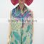 2014 hot sale fashion large size pareo green pareo polyester voile beach pareo