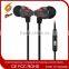 Metallic TPE Flat cable earphones&ear buds with mic from Factory