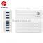 HUNDA White Elegant Lines 60W 5V 6 Port USB Charger