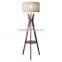 2017 hotel decorative wooden tripod floor lamp 3 legs with linen shade good for inn decor high end tripod standing lamp