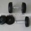 Adjustable Rubber Dumbbell Set with Chromed Bar
